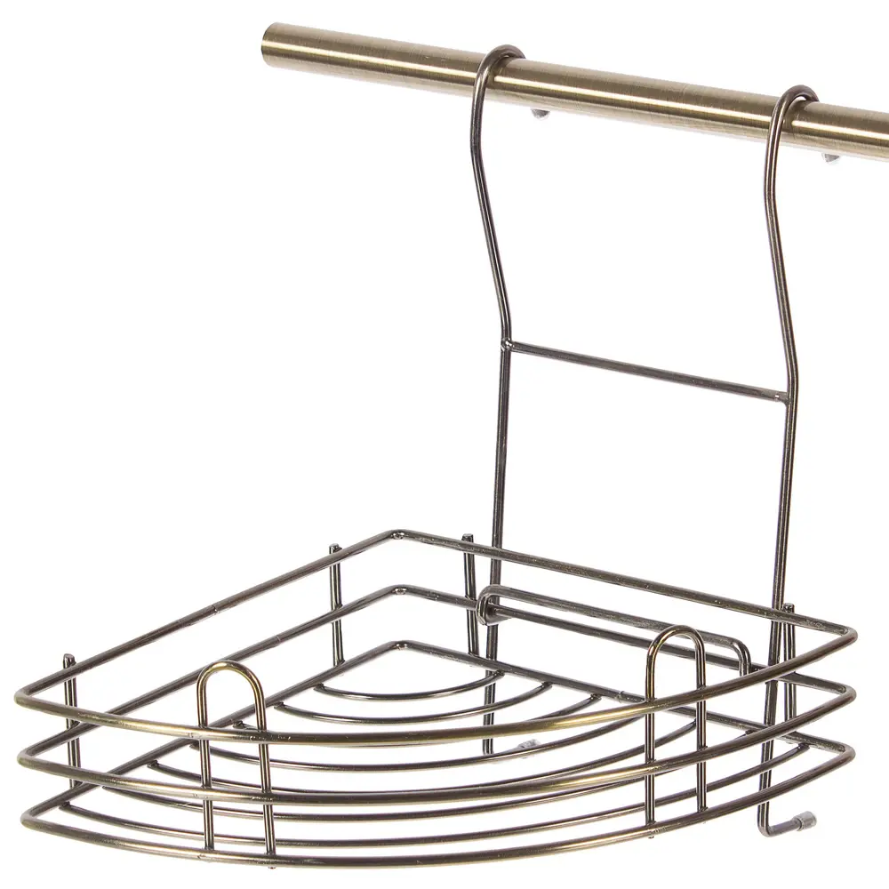 Полка угловая малая Delinia 20.5x20.5x25 см сталь бронза STLM-2001759