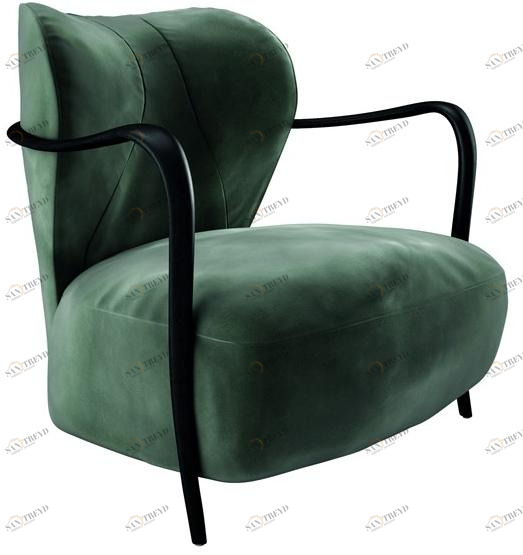 SELVA Мягкое кожаное кресло с подлокотниками  1172 
