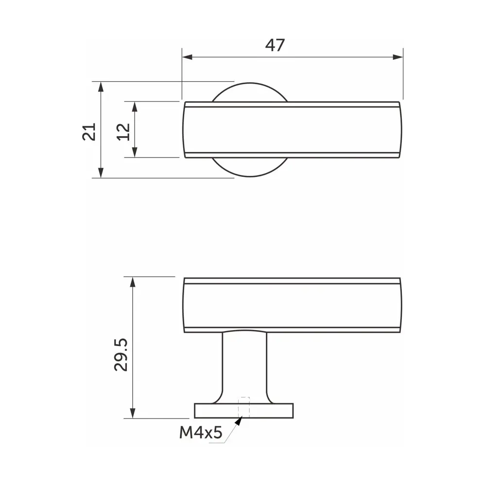 Мебельная ручка-кнопка Sigma цвет хром AKS STLM-2211814 - Вид №5