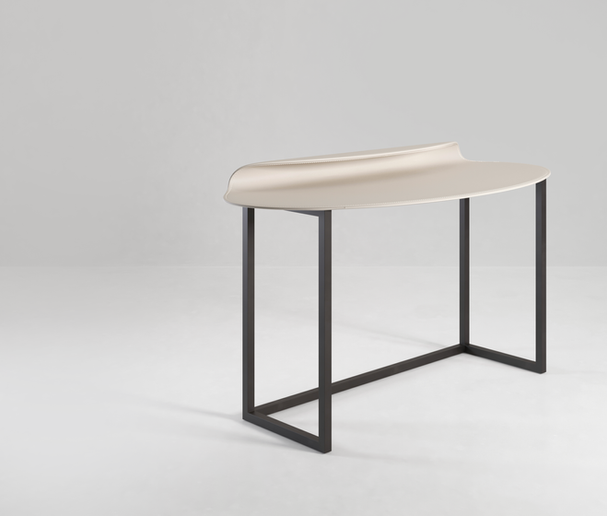 Secolo Nakamura Консоль с кожаной столешницей без выдвижных ящиков 