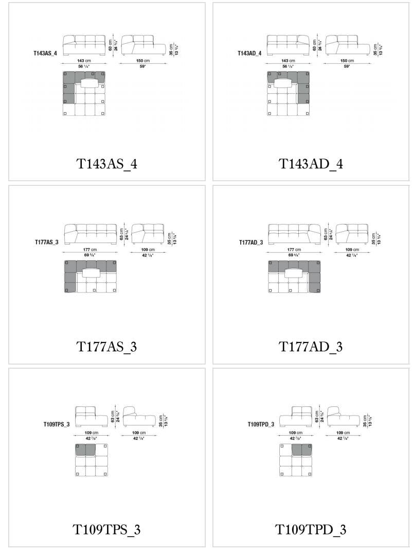Угловой диван из ткани B&B Italia Tufty Time ARCH-00147049 - Вид №12