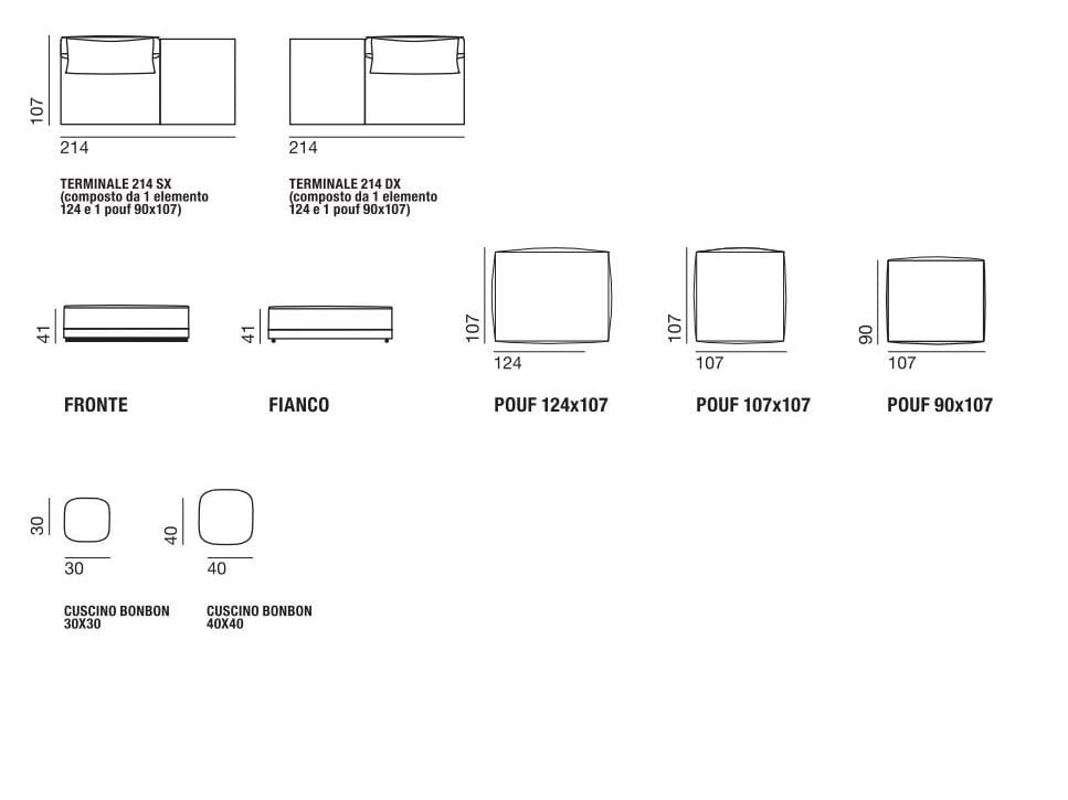 Модульный тканевый диван Verzelloni DAMIAN ARCH-00150817 - Вид №14