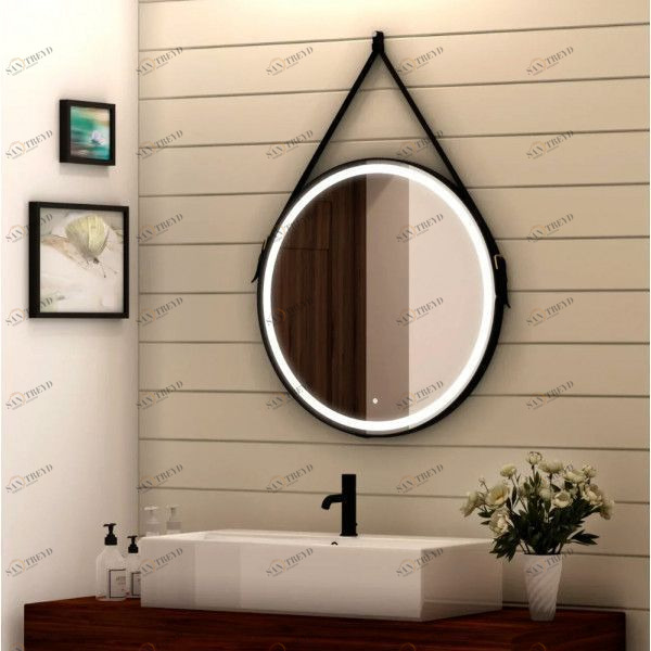 Зеркало с подсветкой ART&MAX Milan AM-Mil-800-DS-F-Nero 