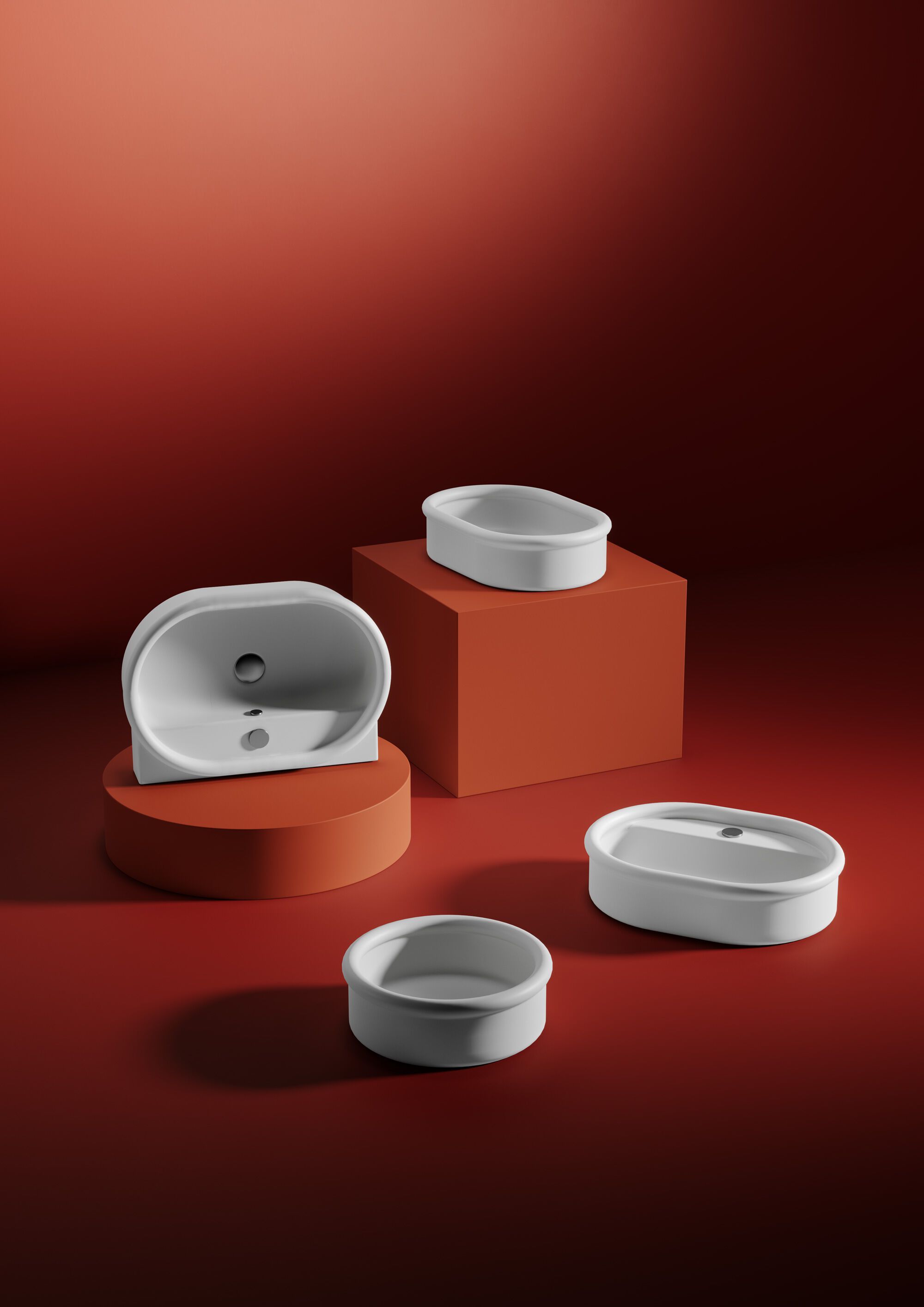 Керамическая столешница круглый умывальник ArtCeram Brera ARCH-00075879 - Вид №2