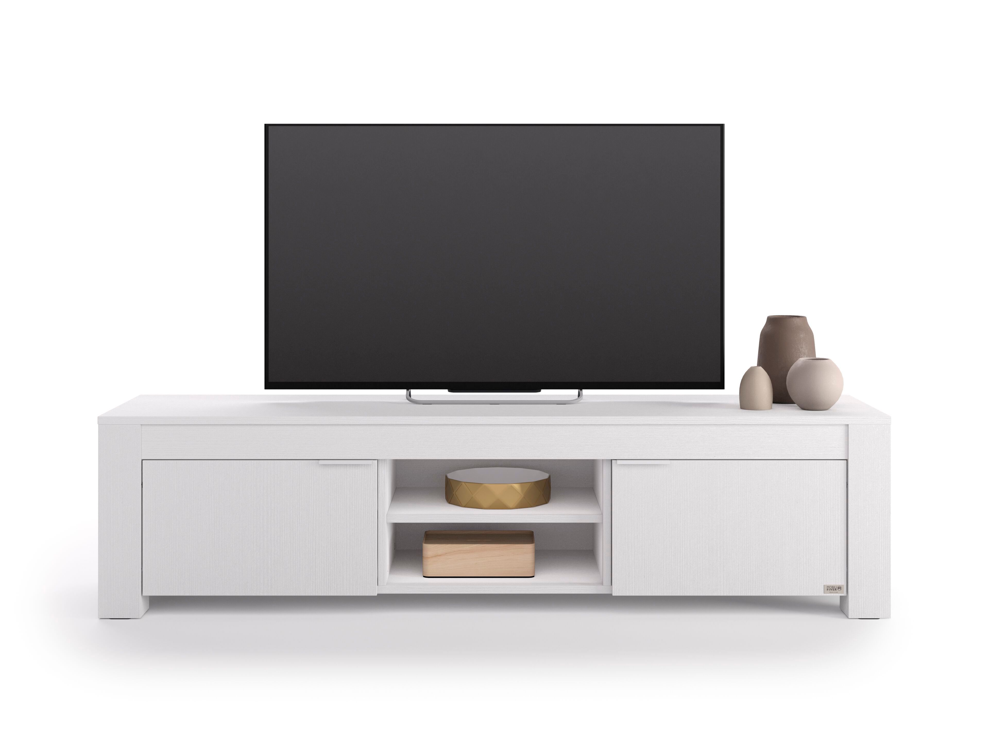 Низкий ТВ-шкаф из белого ясеня Mobili Fiver Rachele ARCH-00084339