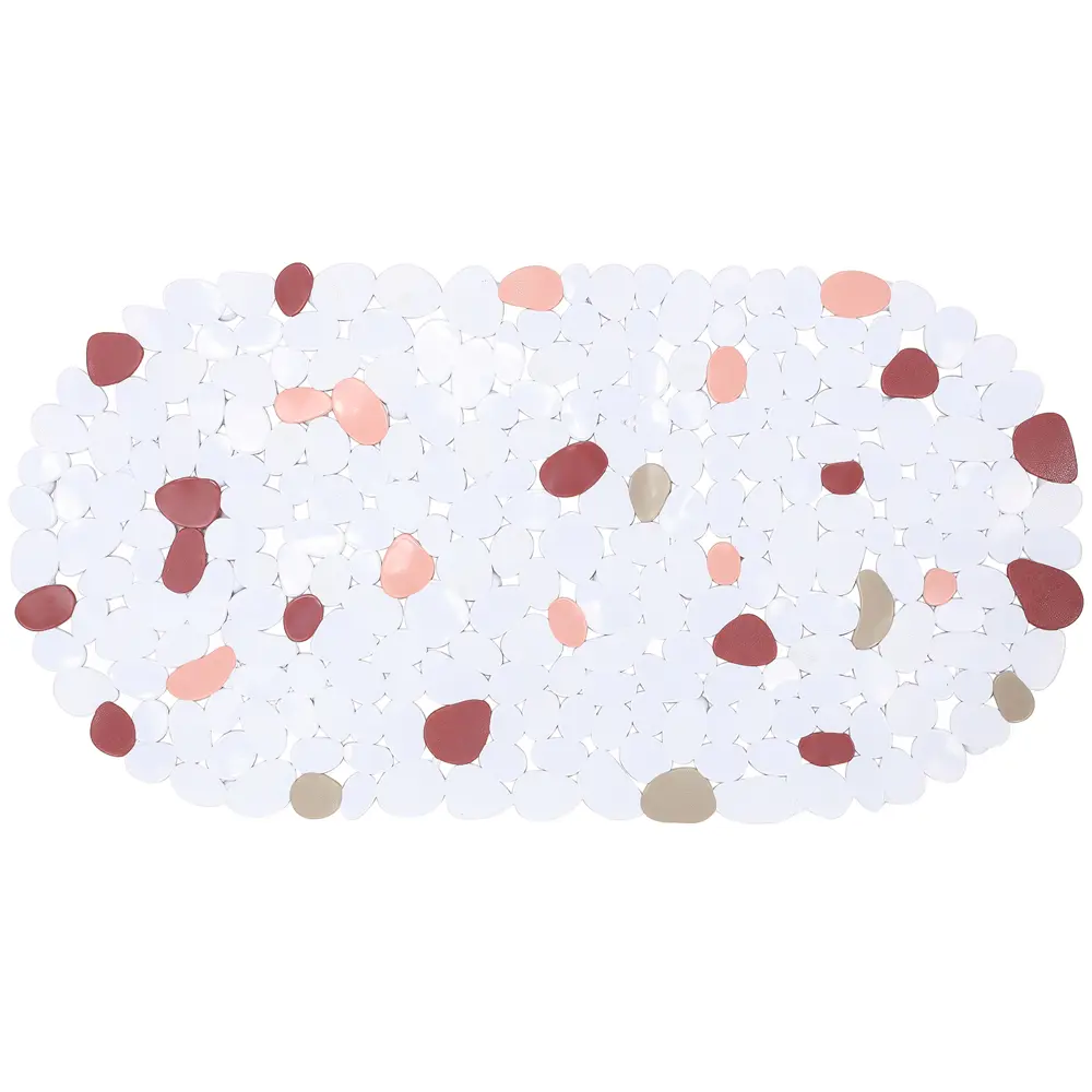 Коврик для ванной Gromell Terrazzo противоскользящий 67x34 см цвет белый STLM-2122430