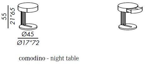 Meridiani Прикроватная тумбочка из лакированной древесины с ящиками Ralf sun-id-1442552 - Вид №3