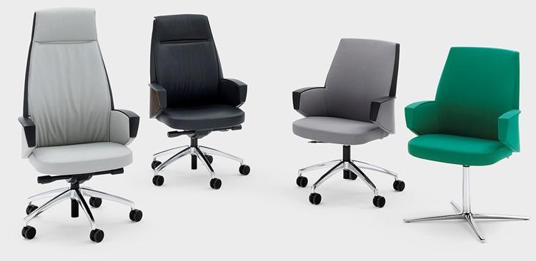 Viganò Офисное кресло из ткани с колесами на козелке Grace sun-id-1440259 - Вид №3