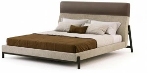 Domkapa Двуспальная кровать из ткани с мягким изголовьем