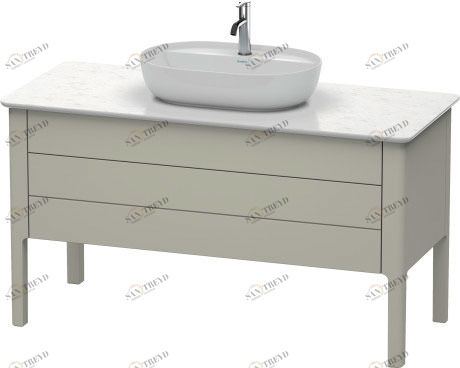 LU956606060 Тумбочка для консоли напольная Luv #LU9566 1338 x 570 мм Серо-коричневый шелковисто-матовый лак Duravit