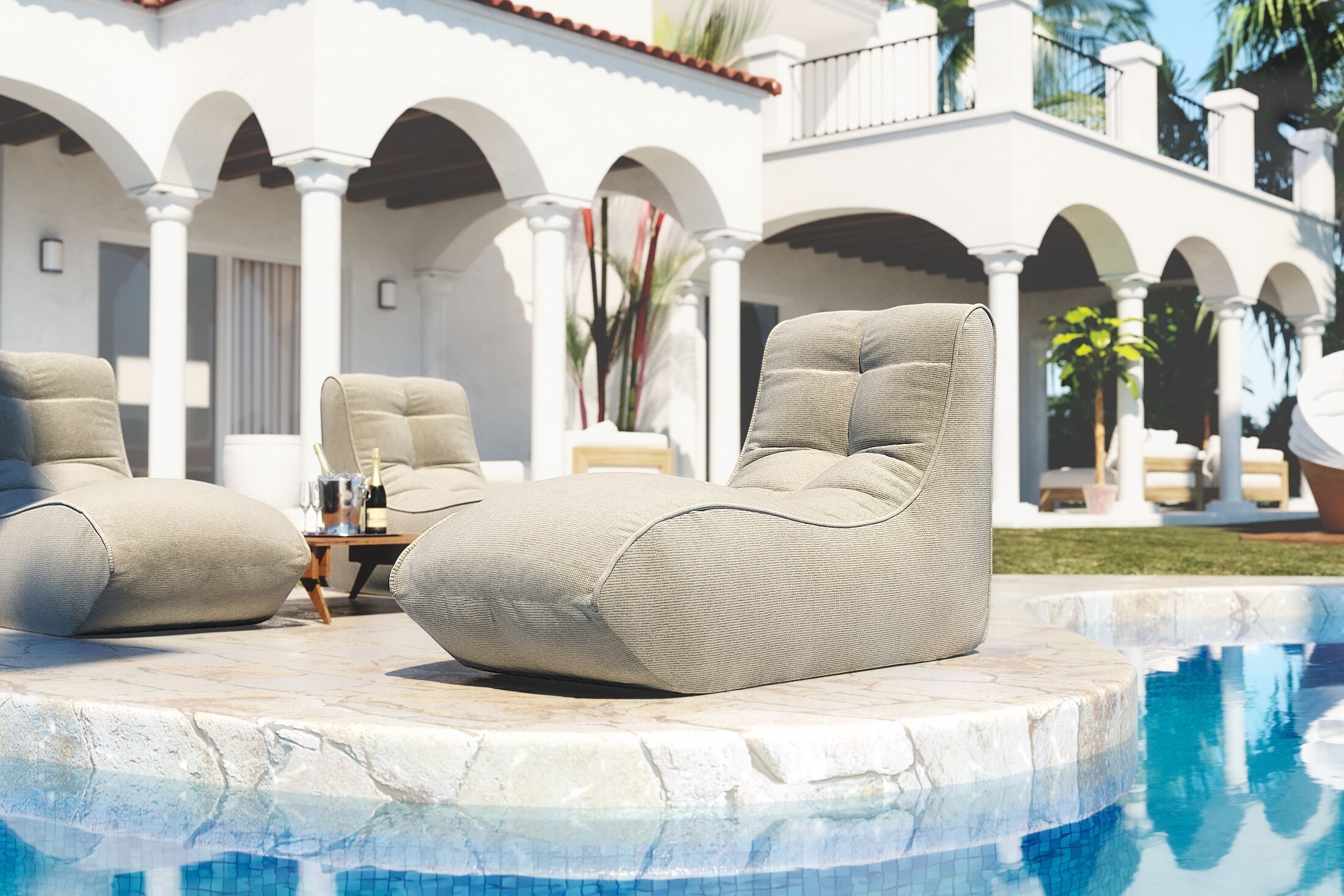 Мягкий шезлонг из ткани Joyf Beanbags ARCH-00029761 - Вид №3