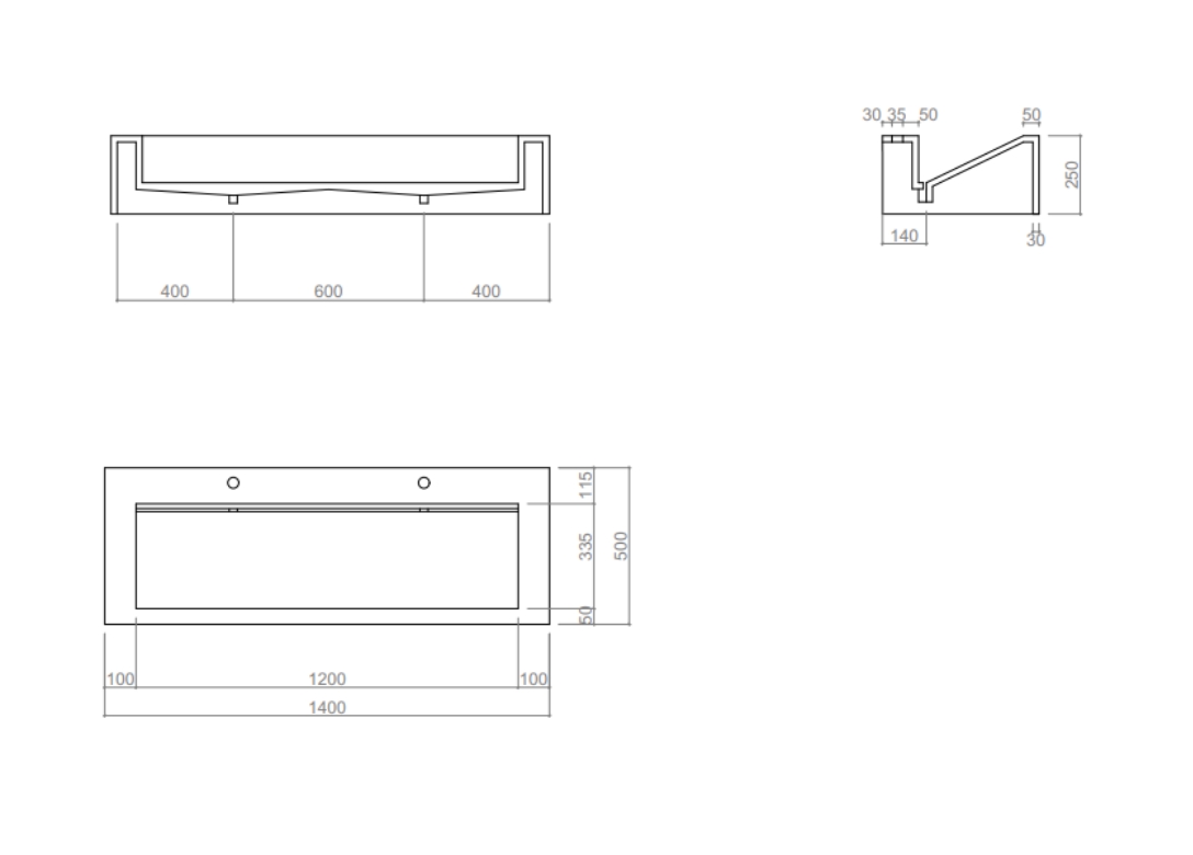 WB-614S Раковина из бетона BET-ON BetOn  - Вид №2