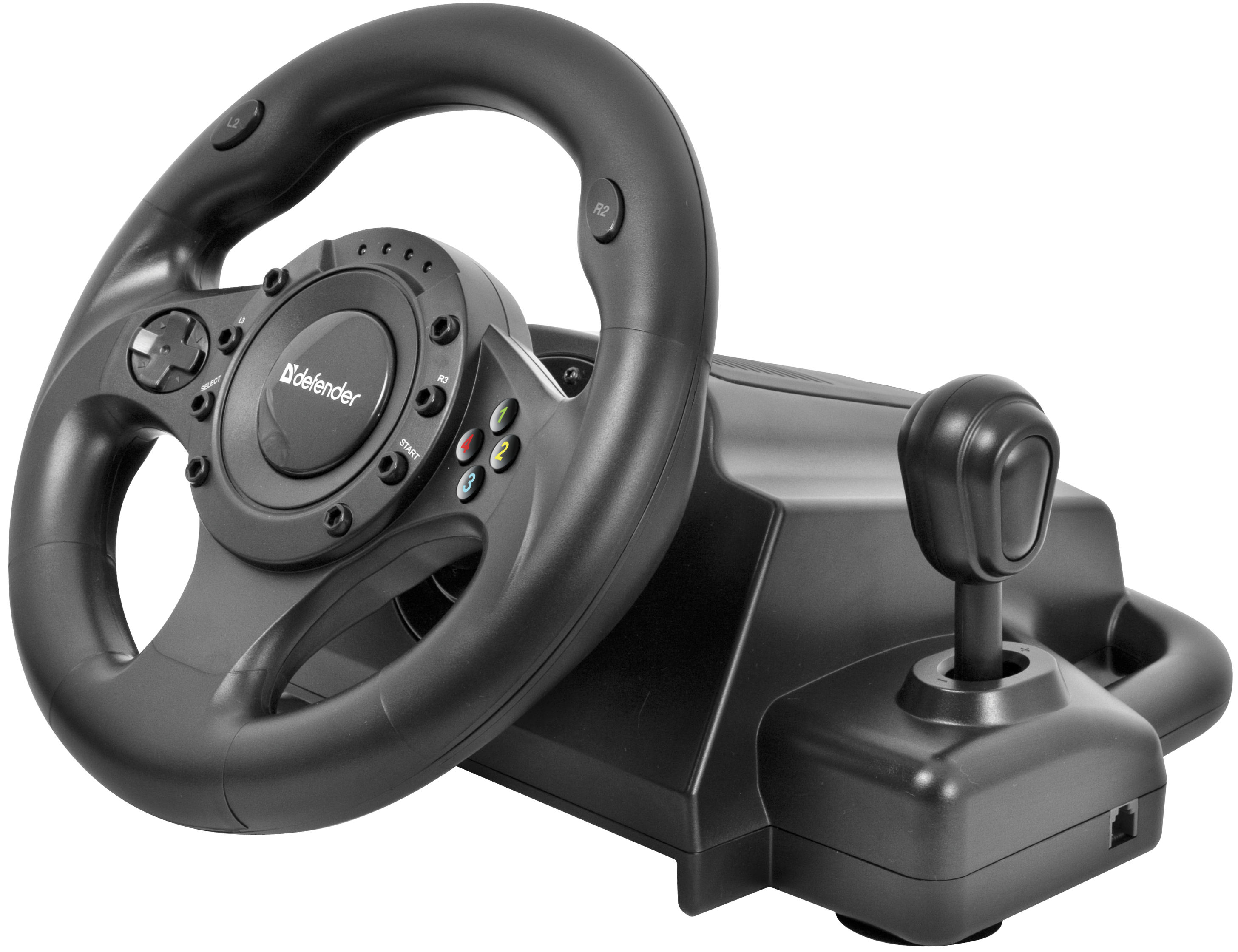 64370 игровой руль forsage drift gt usb-ps2-ps3, 12 кнопок Defender Santreyd  - Вид №1