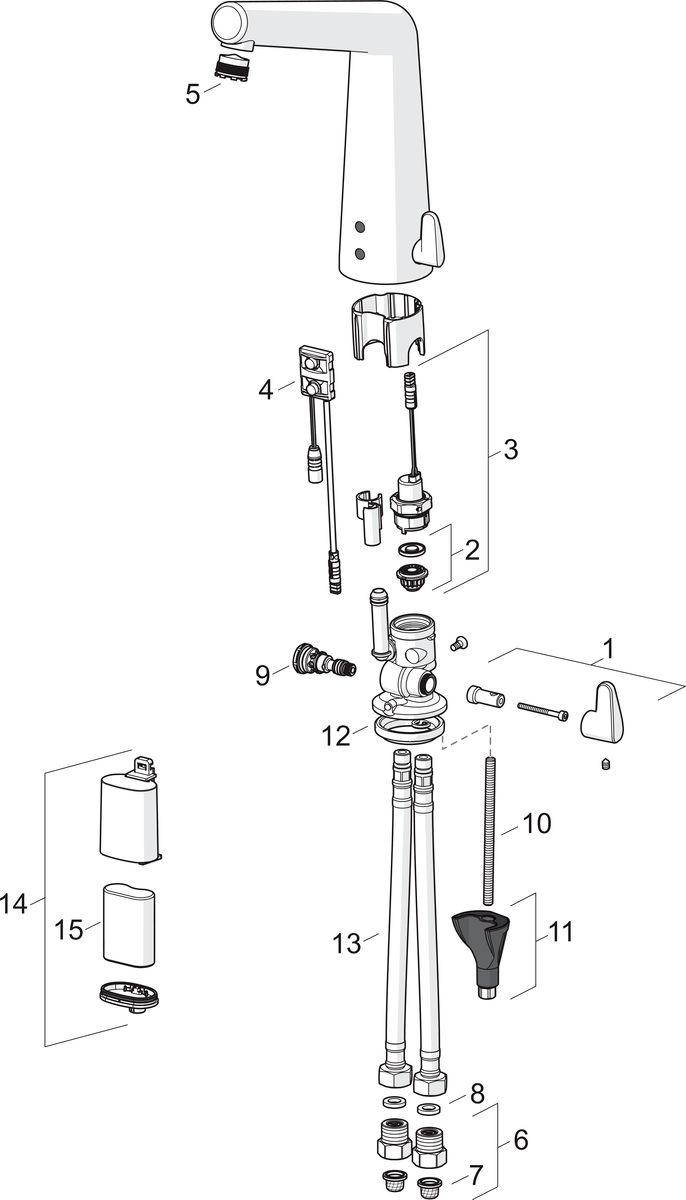 Oras 3017F Высокий смеситель, 6 V 3017F Inspera Хром  - Вид №4