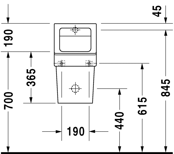2800320000 Настенный писсуар, уринал с мушкой Duravit Vero - Вид №3
