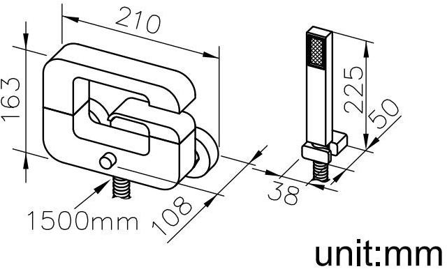 JUSTIME Смеситель для душа, однорычажный, из хромированной латуни, с ручным душем Dragon sun-id-1506498 - Вид №1