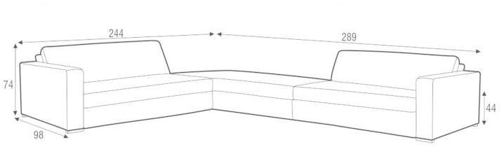 Sits Модульный угловой диван 7 мест в ткани Linda sun-id-1428890 - Вид №2
