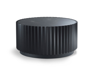 Круглый журнальный столик из ясеня и мрамора