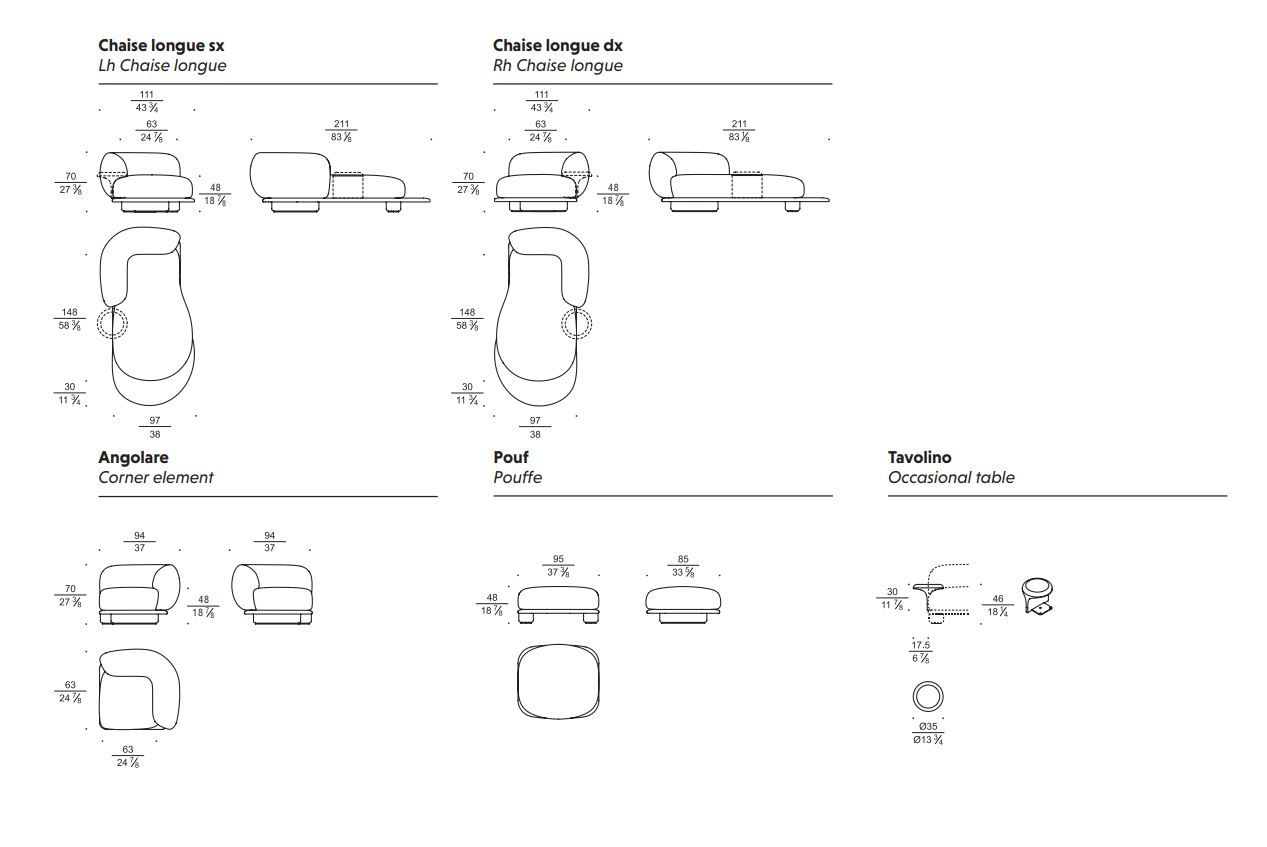 Съемный диван из ткани Busnelli GRUMETTO ARCH-00058823 - Вид №3