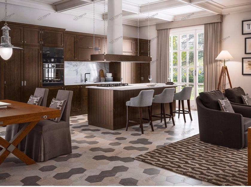 Caroti Модульная кухня с островом Via montenapoleone sun-id-1492926