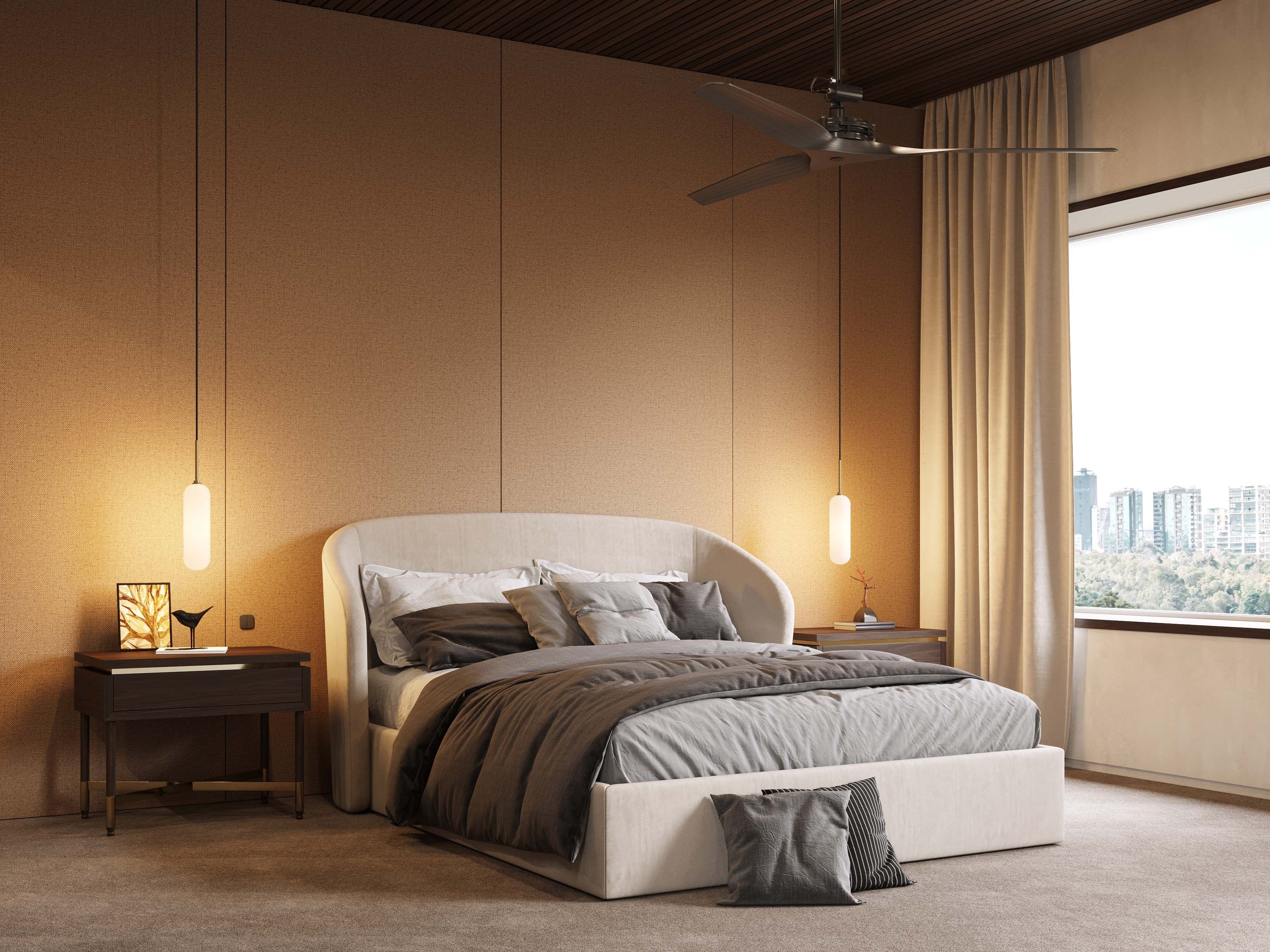 Бархатная двуспальная кровать с мягким изголовьем Stylish Club Fortune ARCH-00148202 - Вид №9