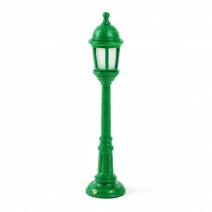 Настольная лампа 42х9,8 см зеленая Street Lamp Dining Black 14702 SELETTI ФОНАРЬ 00-3882479 Зеленый
