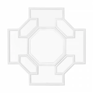 Зеркало круглое в белой раме Borromeo от Eichholtz EICHHOLTZ ДИЗАЙНЕРСКИЕ 247122 Белый