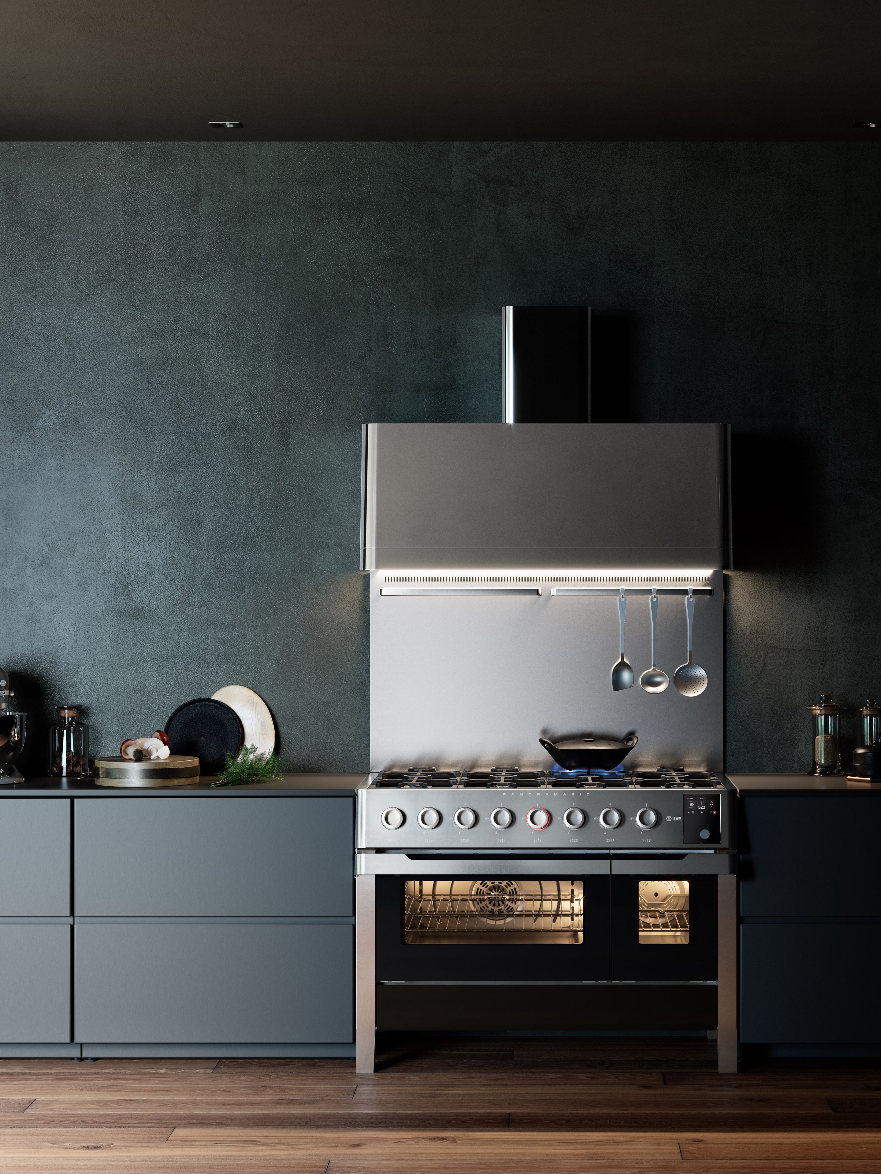 Настенный стальной вытяжной шкаф Ilve Panoramagic ARCH-00129043 - Вид №1