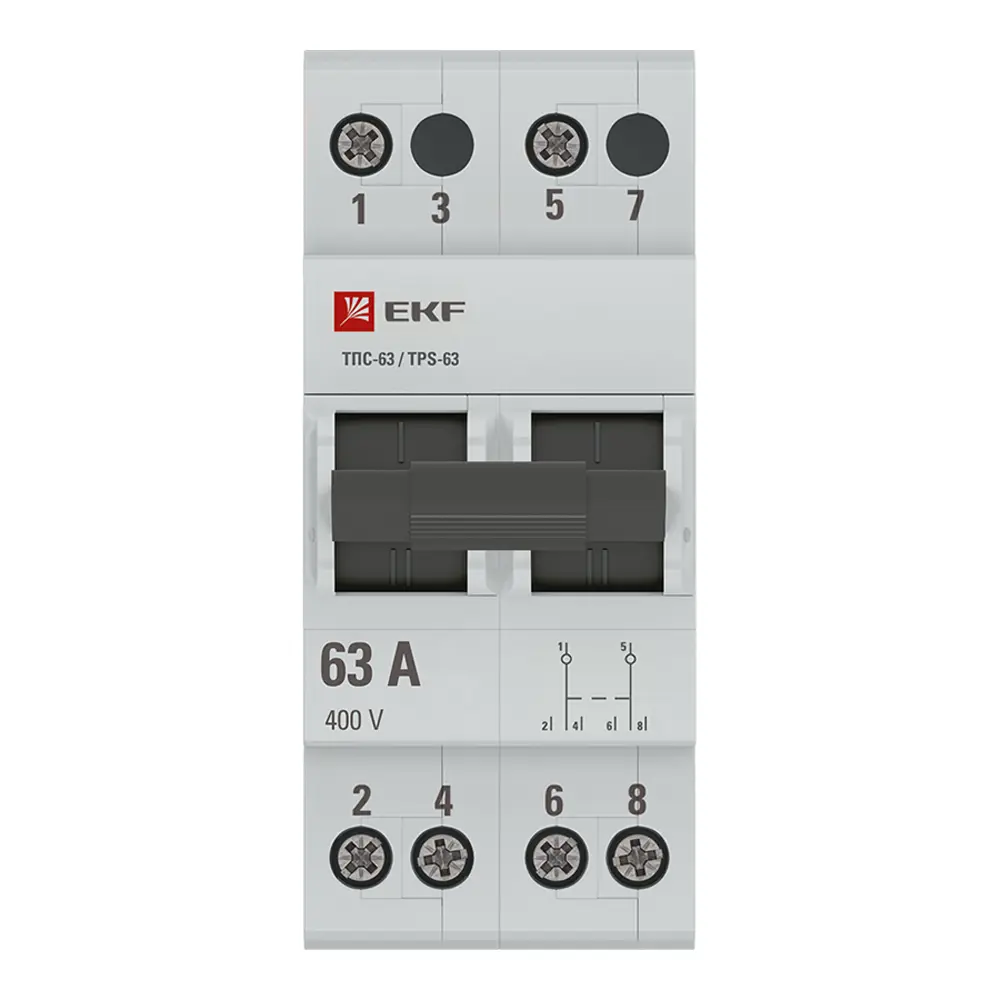 Трехпозиционный переключатель EKF Proxima 2P 63 А STLM-2088062 - Вид №1