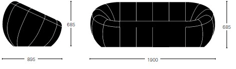 Deadgood 2-местный тканевый диван Capsule C2 - Вид №7