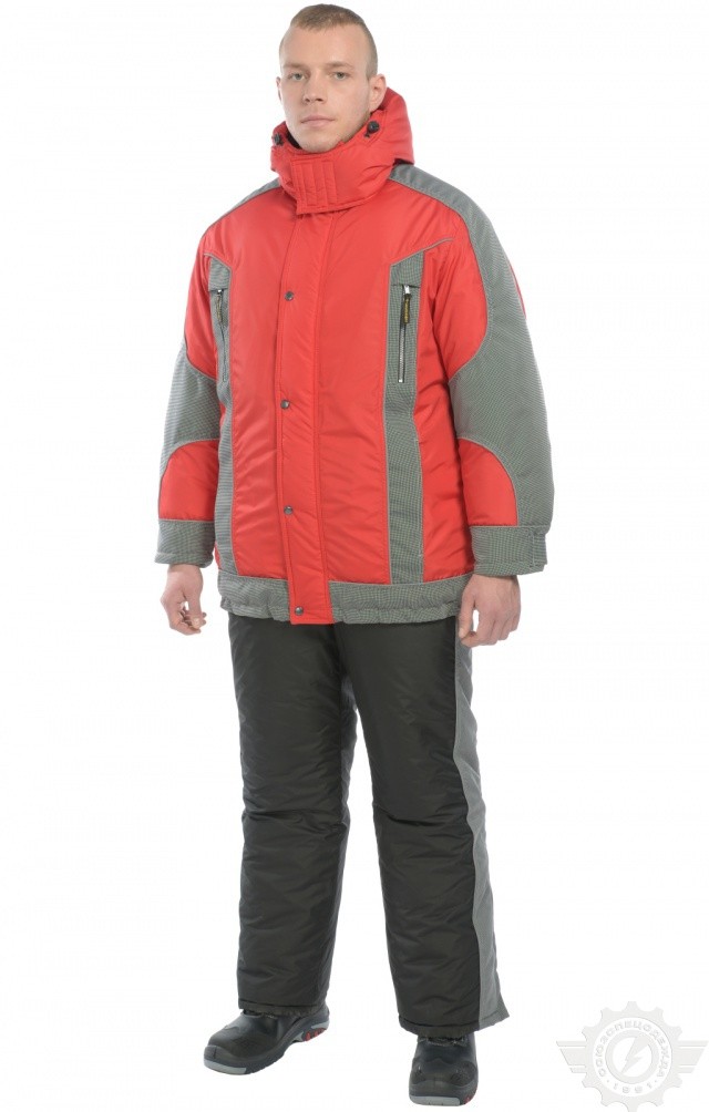 64764 Костюм "Ультра" зимний красно-черный  Зимняя спецодежда  размер 52-54/170-176  - Вид №11
