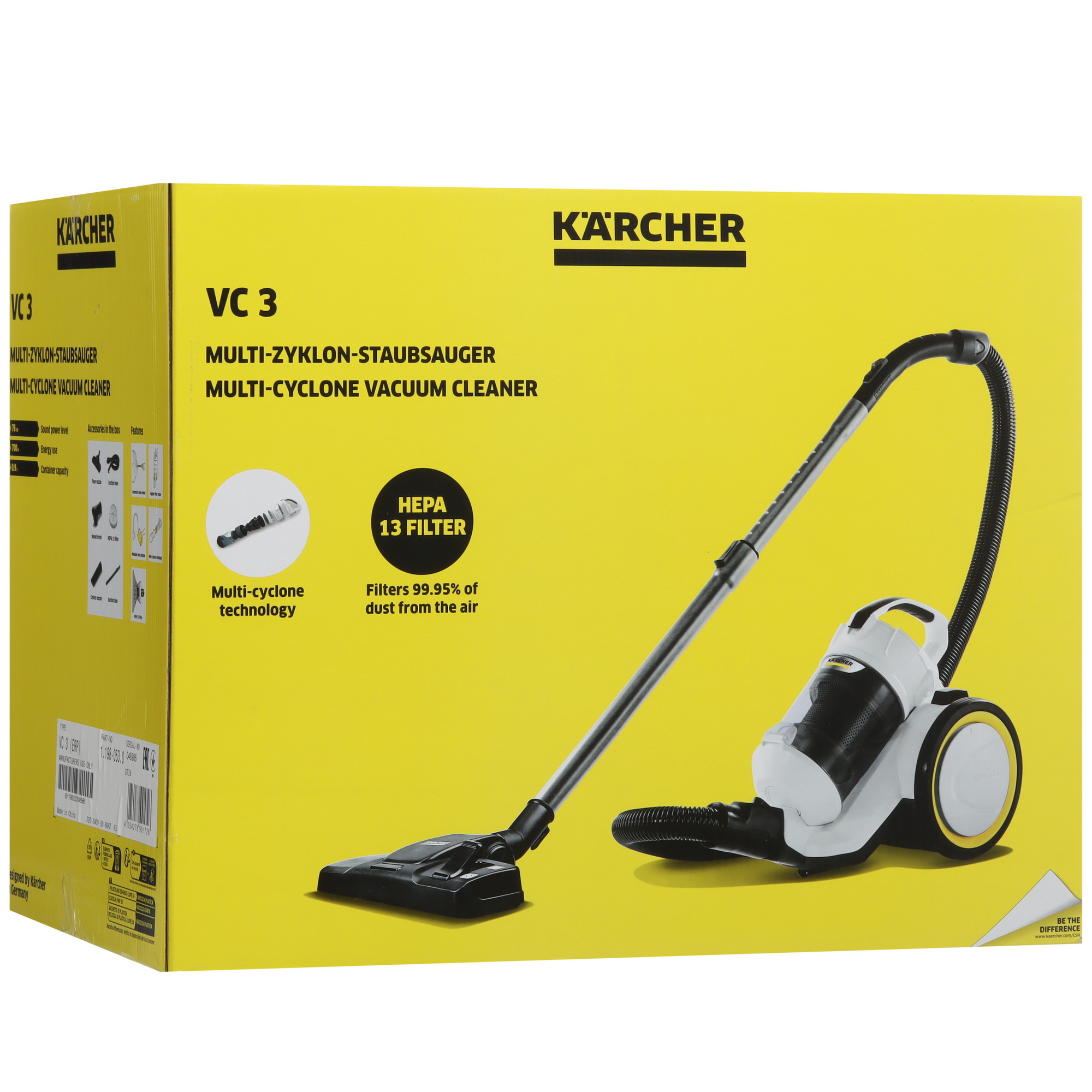 5465400 Пылесос Karcher VC 3 белый STDN-0085676 - Вид №15