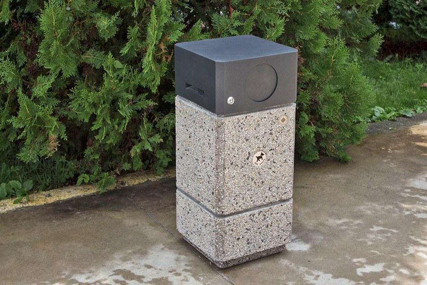 ENCHO ENCHEV - ETE Бетонная урна с крышкой для собачьих экскрементов  181  - Вид №1