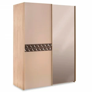 Шкаф-купе двухдверный светлый дуб Lofter CILEK LOFTER 00-3832627 Бежевый