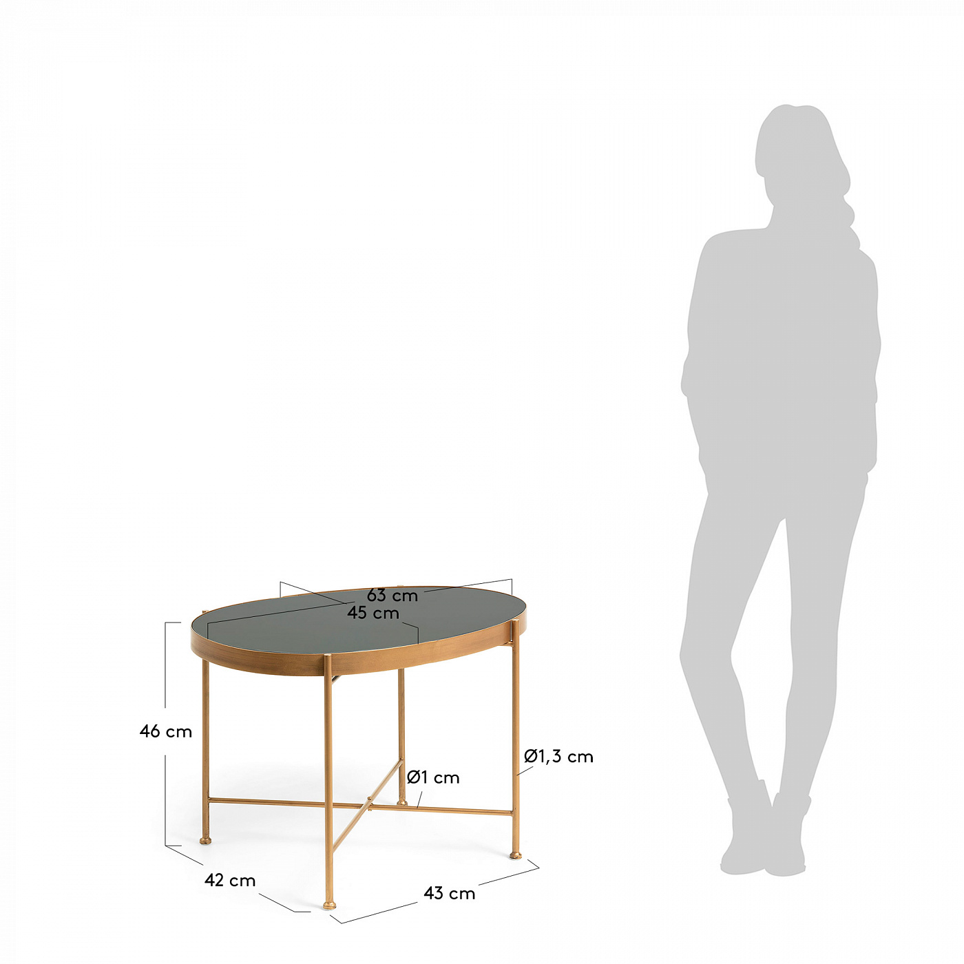 071275 Столик Marsh черное cтекло La Forma Marlet  - Вид №1