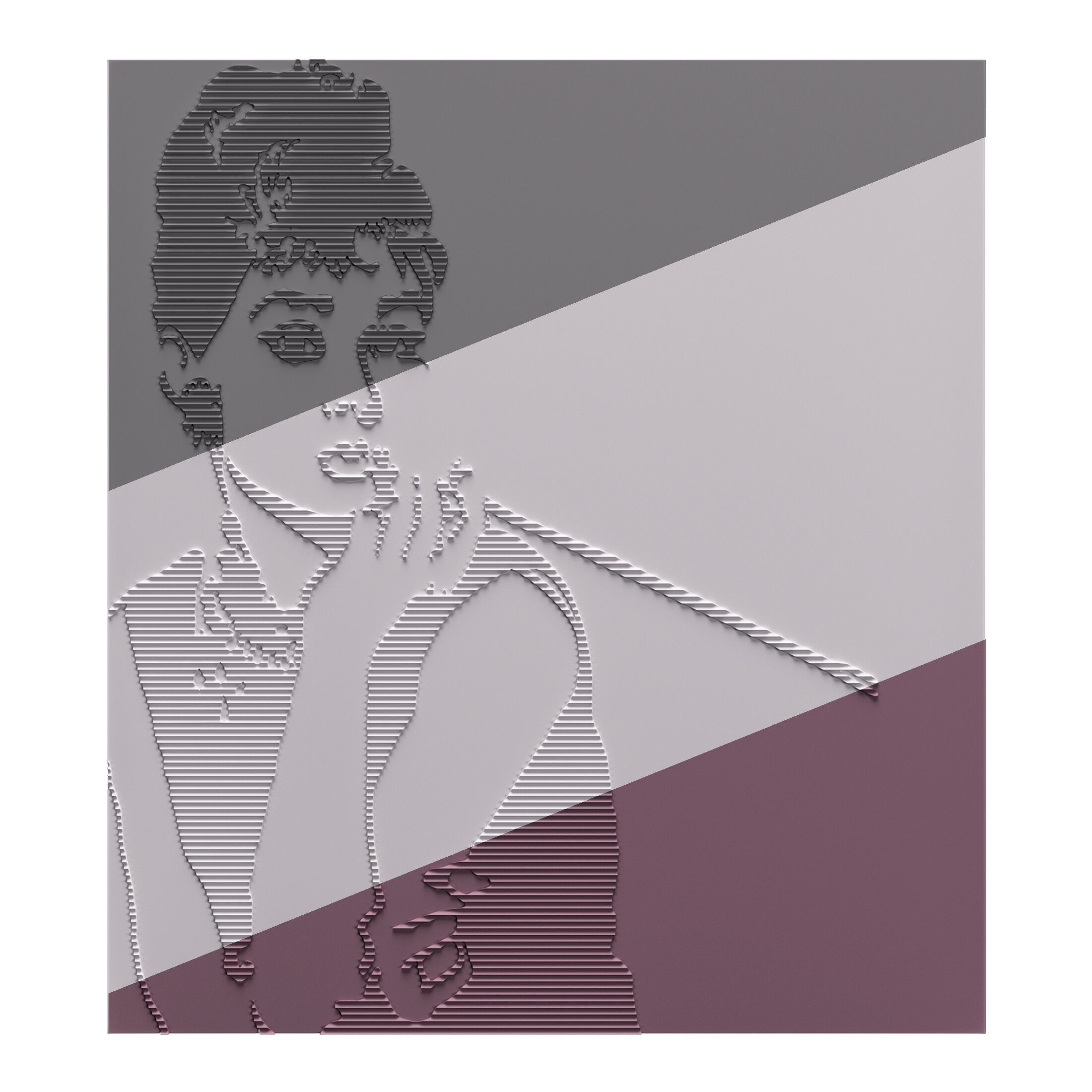 Трехмерная декоративная гипсовая панель WallDeco AUDREY HEPBURN ARCH-00030892 - Вид №2