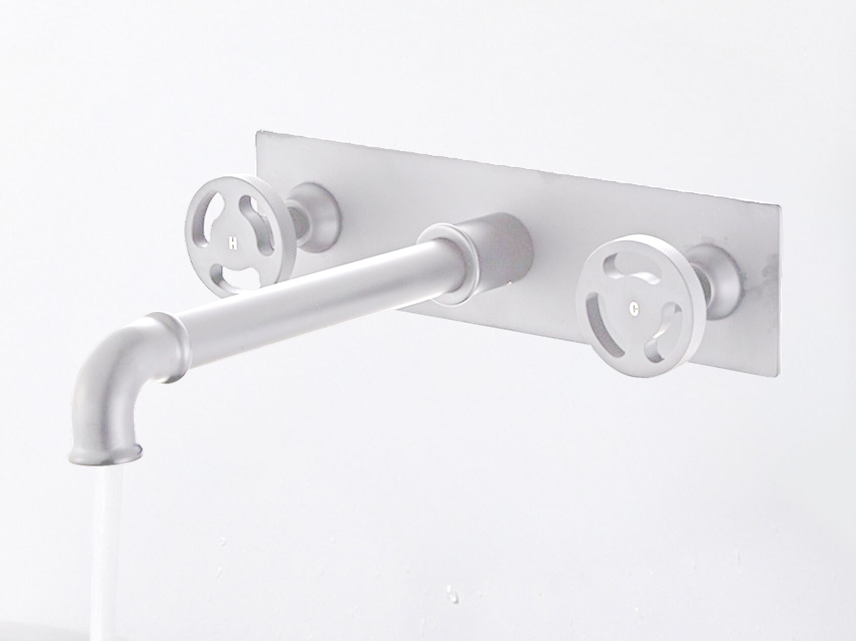 Настенный смеситель для раковины с 3 отверстиями и пластиной Fontana Showers AMANTEA ARCH-00148733