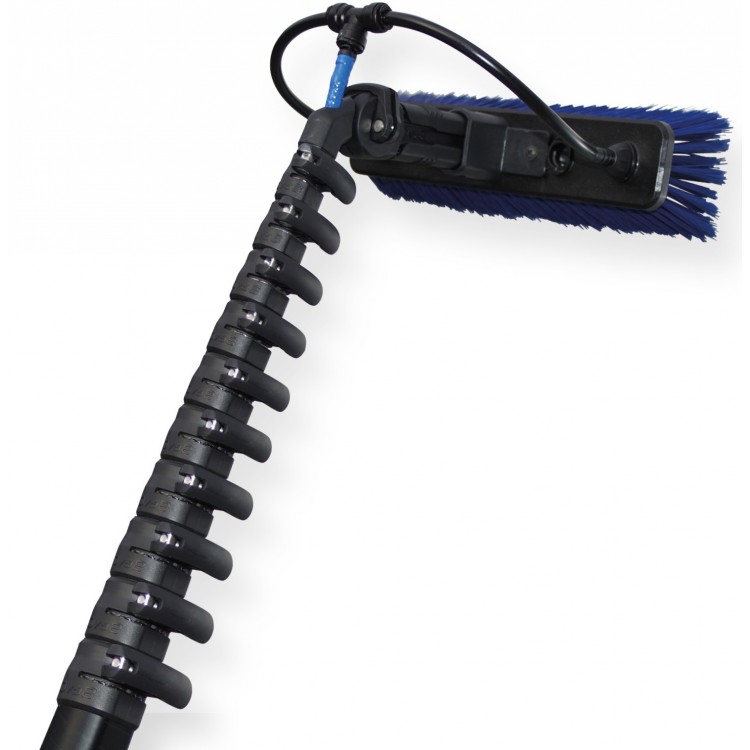 XR70-20-0810800-E STREAMLINE Карбоновая телескопическая штанга для высотной мойки фасадов и окон с внутренним шлангом с форсунками 10,8 м Модель XR70 - телескопическая штанга с 8 секциями из 70% углеродного волокна, длина 10,8 м. вес 2.6 кг (мойка фасада 