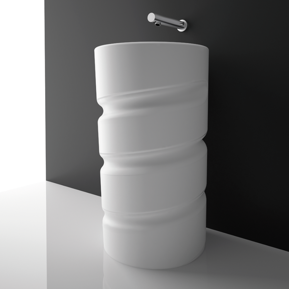 CL084-00CB00L-0000 Раковина моноблок без ответстия для смесителя CL084.00100 Creavit  - Вид №2