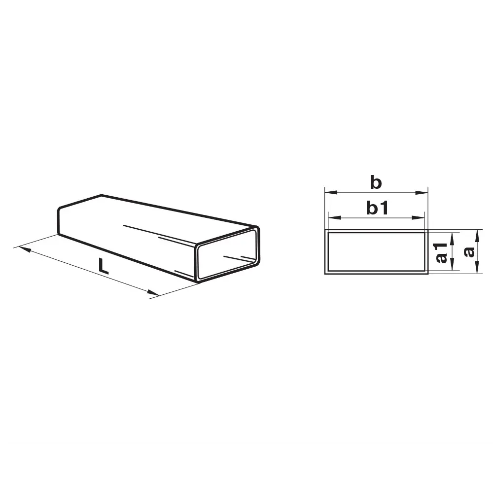 Плоский воздуховод EQUATION 60×204 мм для вентиляционных систем 12510075 STLM-0850171 - Вид №2