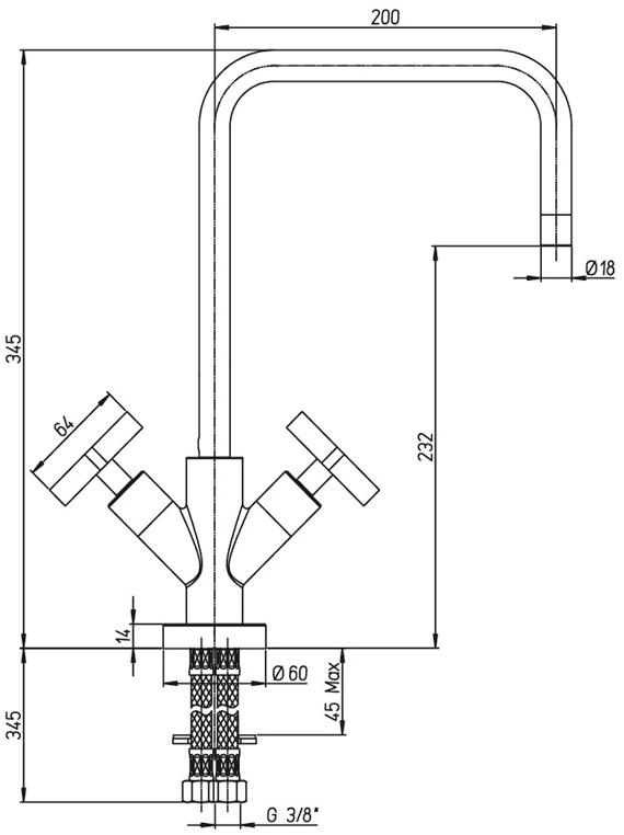 Paini Lemon 83CR572KM смеситель для кухни  - Вид №1