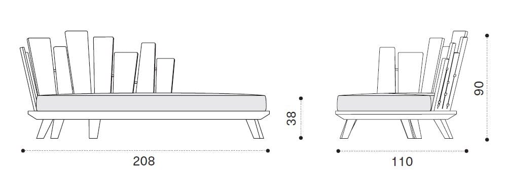 Daybed in teak Ethimo Rafael ARCH-00043901 - Вид №8