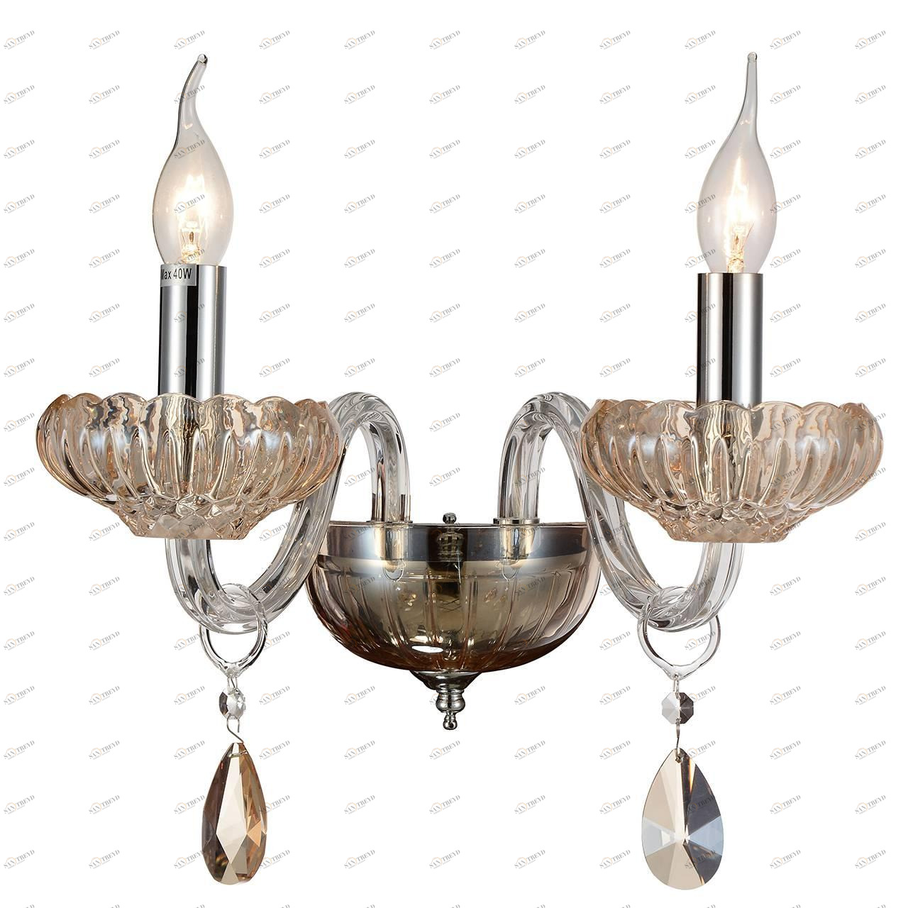 Бра ST Luce Lazuli SL653.201.02 ST LUCE СВЕЧА 077511 Бежевый;золото;прозрачный 