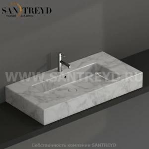 IN101AMC Подвесная раковина настенная прямоугольная Ceramica Globo  серая