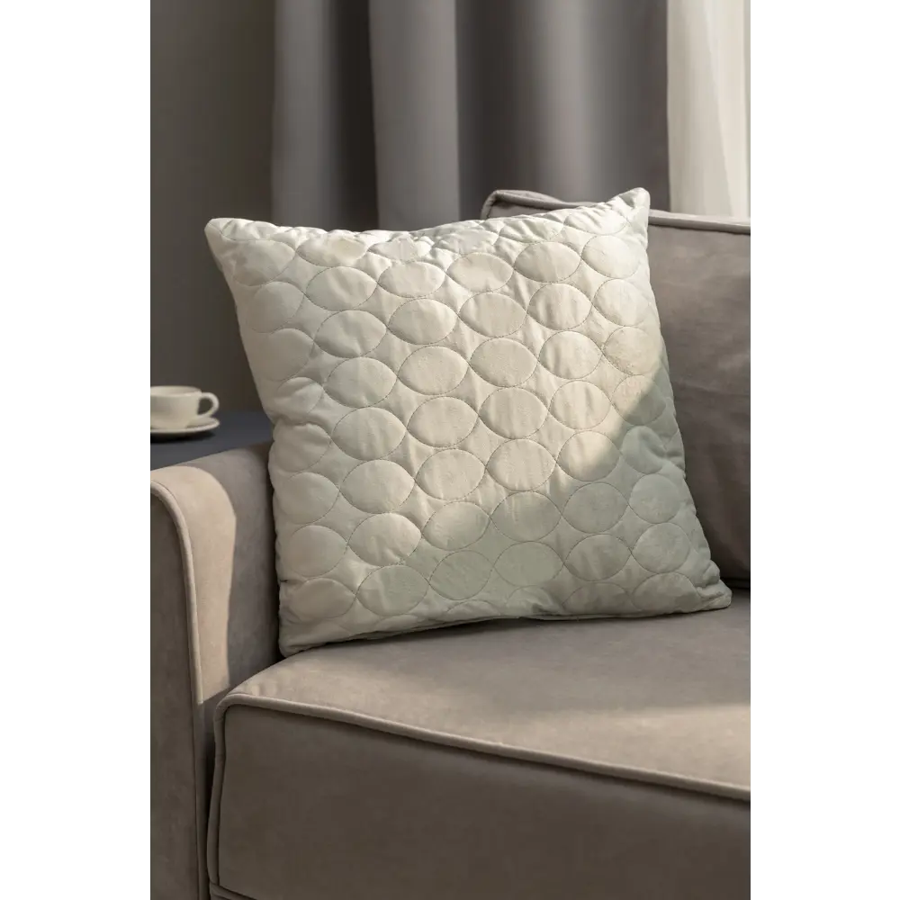 Подушка Овалы 50x50 см цвет серебро LINEN WAY STLM-2070323 - Вид №3