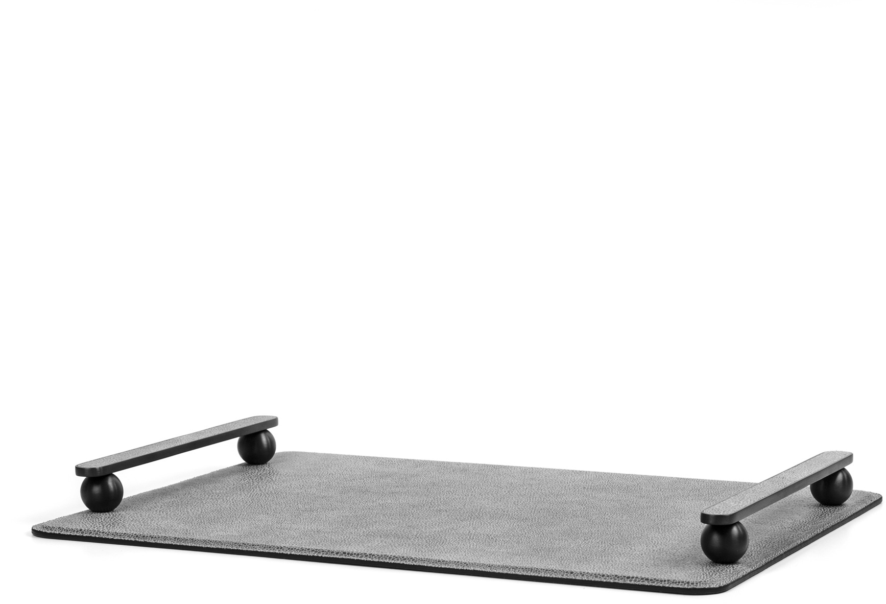 Памфили Поднос - 35,5X35,5 см / металл-хром/ари-кожа_крем