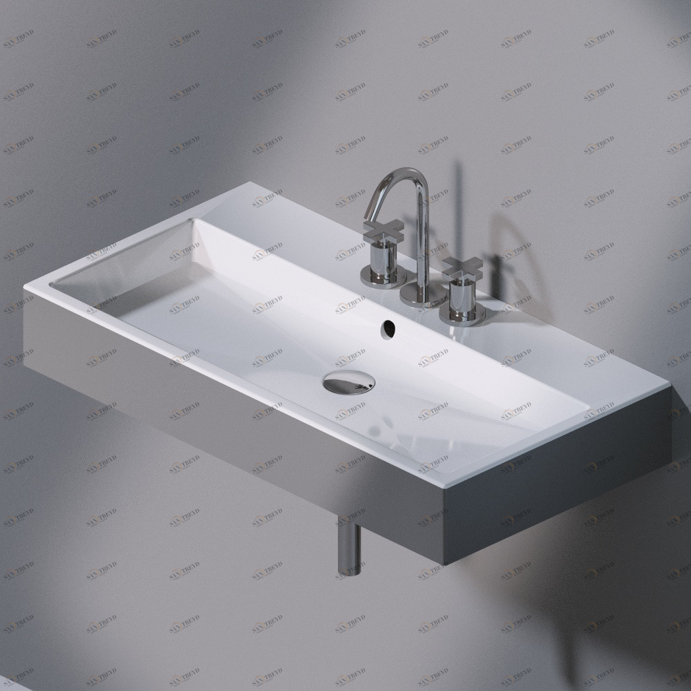 L278T1R3V4.216 Подвесная раковина настенная прямоугольная A. e T. Italia  серая AeT ITALIA 