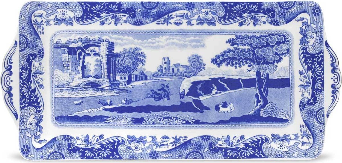 10574043 Spode Блюдо для бутербродов Spode "Голубая Италия" 33см, п/к Фаянс 