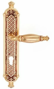 Pasini Ручка из латуни на пластине с накладкой Queen 3660