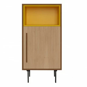 Тумба высокая деревянная 120х60 см желтая Модуль-B BRAGIN DESIGN TUBE 00-3862384 Бежевый;желтый